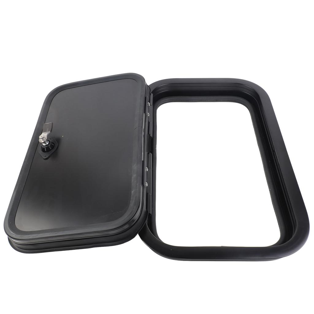 RV Baggage Door Black Heavy Duty Square Rounded Corners RV Baggage Door With Flat Lock and Keys