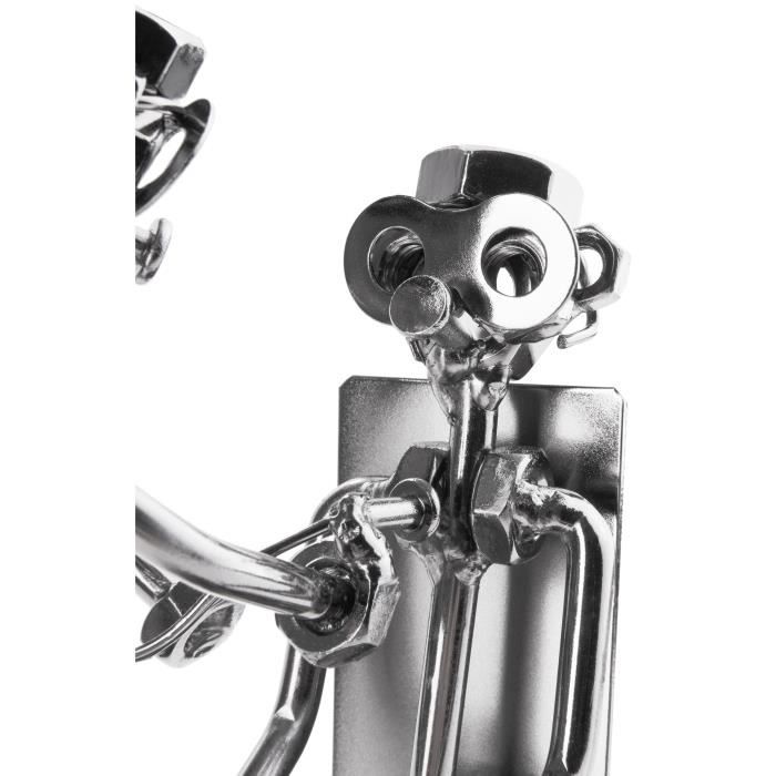 Statuette - henry brubaker - médecin - métal - gris - décoratif