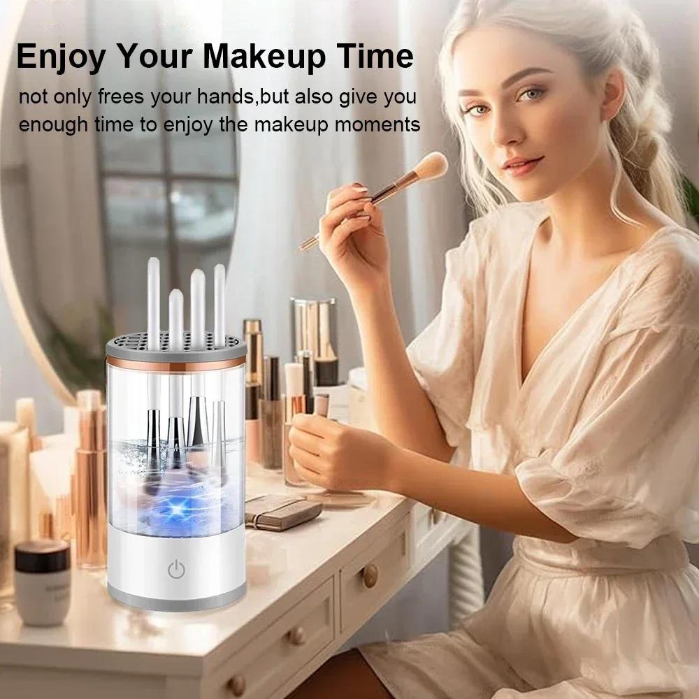 USB Electric Makeup Brushes Drying Rack 3 In 1 Brush Cleaning Machine New Makeup Brush Cleaner