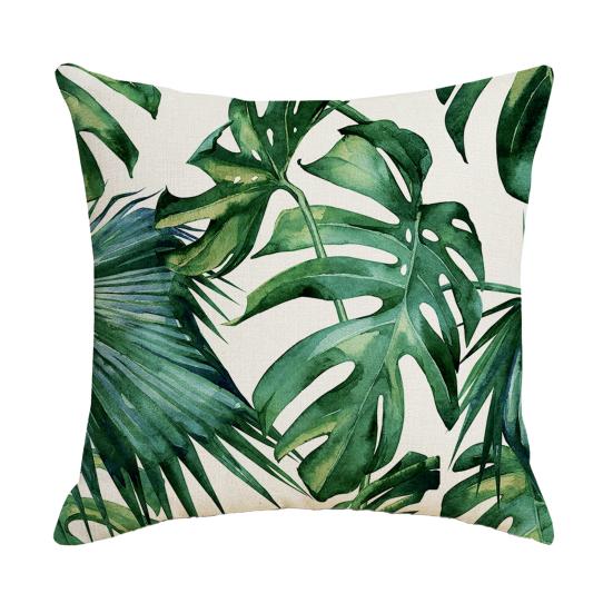 Federa Cuscino con Stampa Floreale, Copricuscino Traspirante per Tutte le Stagioni, Federa Cuscino con Design Botanico Nordico Tropicale, Morbida Custodia Decorativa per Cuscino per Divano Letto Sedia