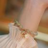The world of beauty: Natural Hetian jade bracelet for women, new Chinese style shell lily of the valley traditional Chinese bracelet, light luxury