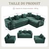 (old sku:W2845S00202) Emerald green family sofa with storage and modular function. Vacuum-packed for easy assembly, pet-friendly. Ideal for relaxing.