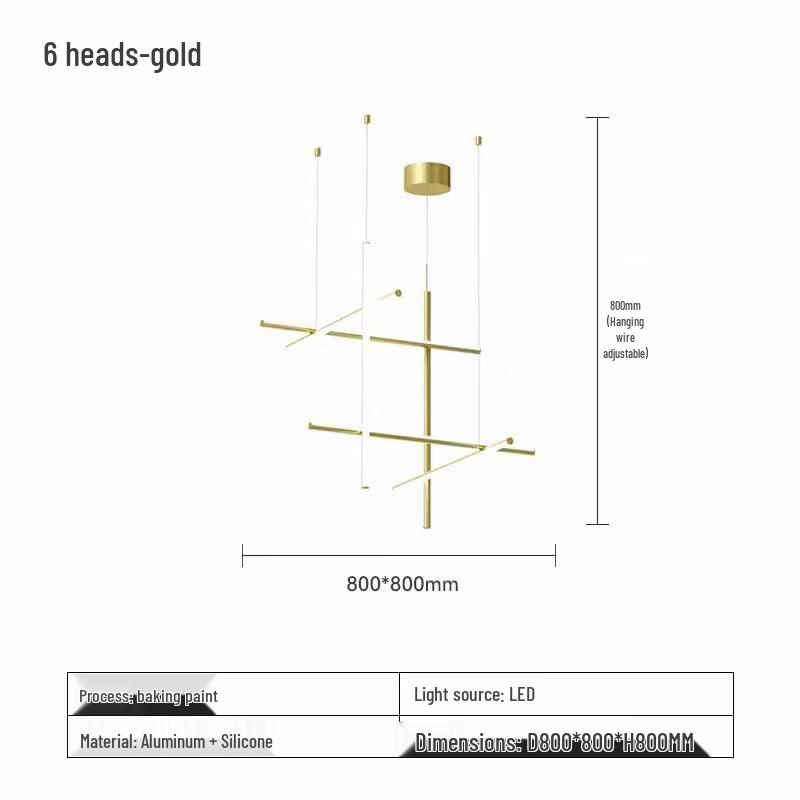 Oeny Minimalist Gold Chandelier