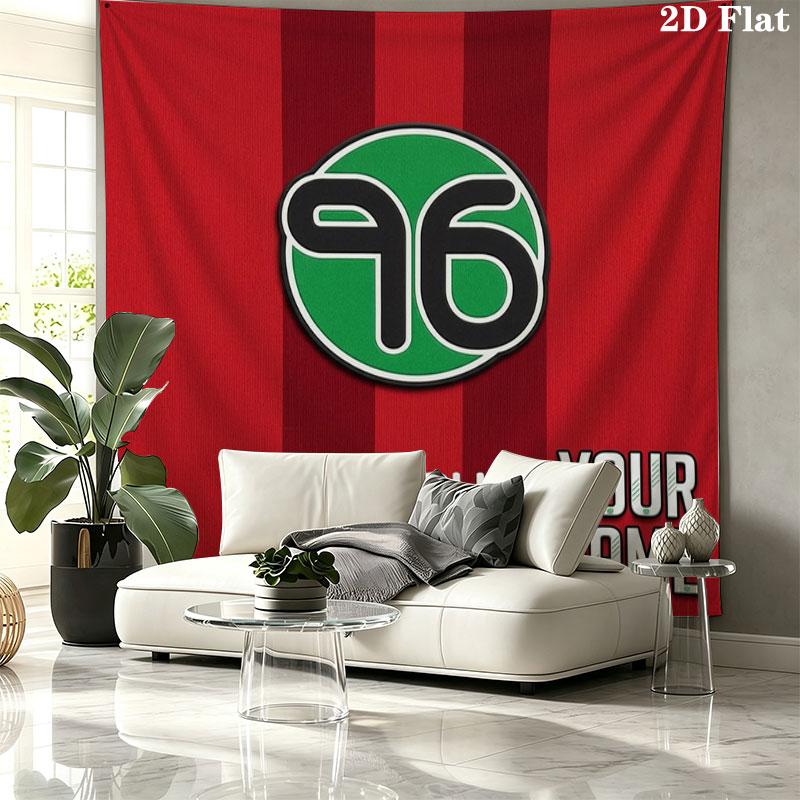 Hannover 96 Custom Name Wall Tapestry Aesthetic Wall Hanging Printed Fabric Blanket Decorative Tapestries for Bedroom Living Room Home Decor