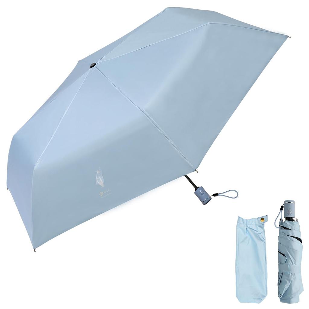 Ninestar Pastel For Both Sunny and Rainy Fully Automatic Ultra Reverse Folding 6 UV UV Sun One Folding Greg Grace G&G Umbrella, Blue, Days, Foldable,