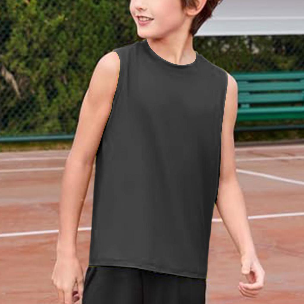 Boys' School Sleeveless Tee - Loose Round Neck Vest