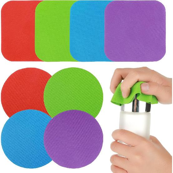 8Pcs Jar Opener Gripper Pads, Rubber Jar Grippers Anti-slip Coasters Kitchen Gadget Multi-function Bottle Lid Opener Jar Opener for Seniors with Weak