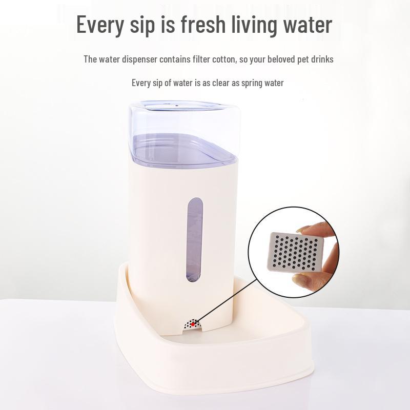 Automatic Pet Feeder & Water Dispenser for Cats & Dogs - Large Capacity Bowl