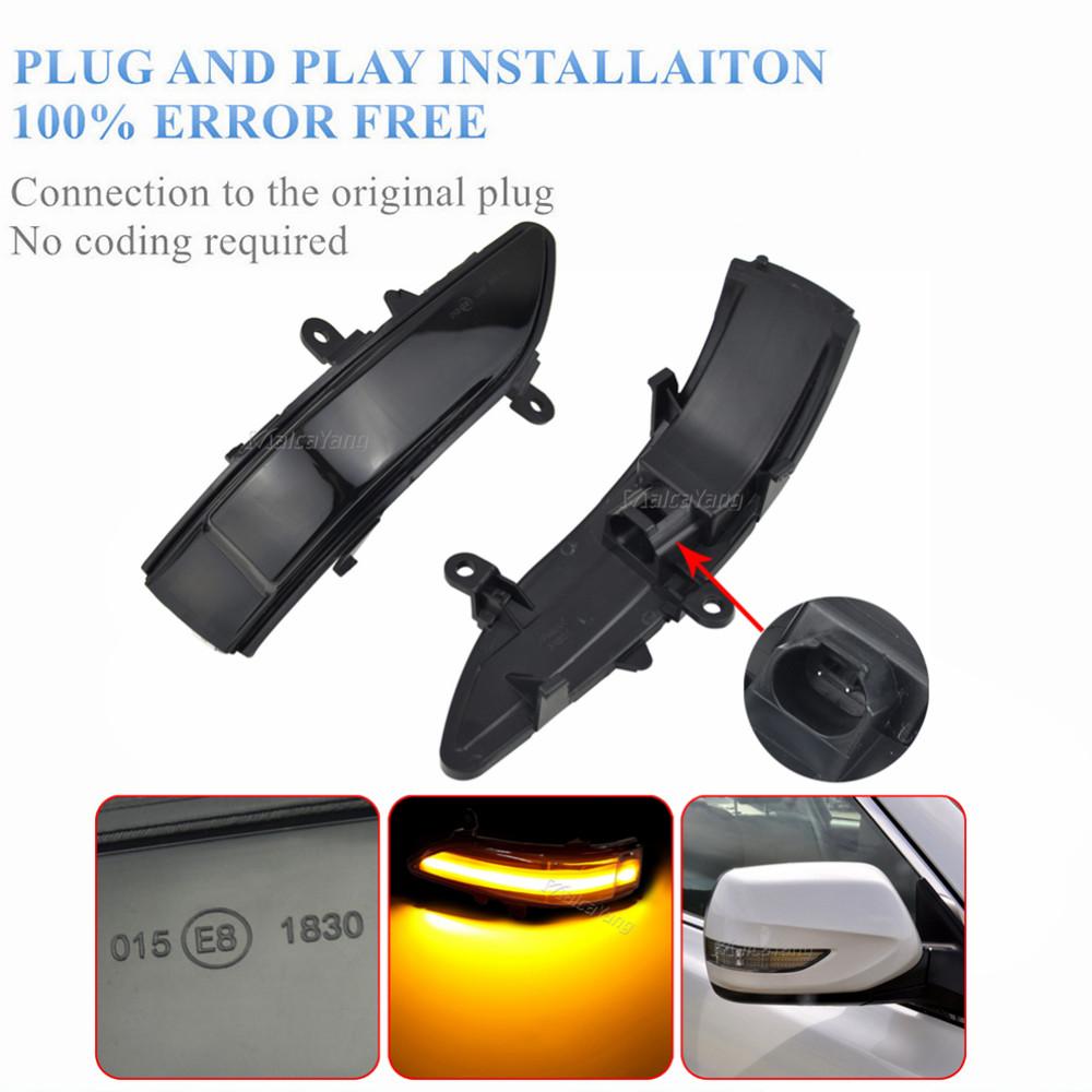 2pc LED Car Rear View Side Mirror Turn Signal Light Rearview Mirror Repeater Lamp LED For Subaru Forester Outback Legacy Tribeca