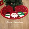 Excelente falda para árbol de Navidad, mano de obra fina, tejido de cáñamo, parte inferior de Papá Noel