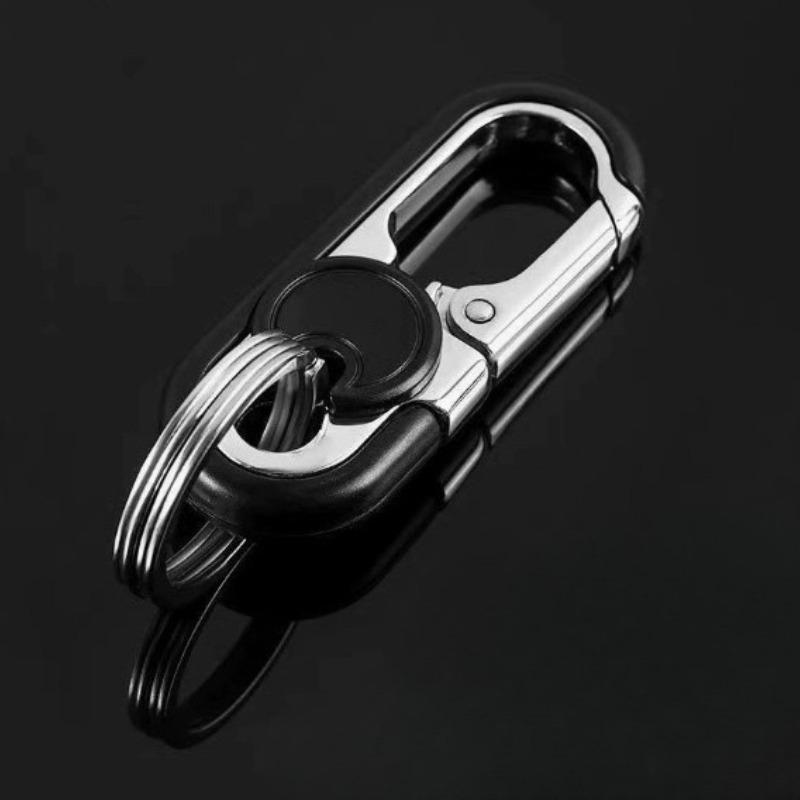 Double‑Ring Belt Clip Key Ring for Men, Business‑Style Key Loop, Practical Keychain for Home & Car Keys