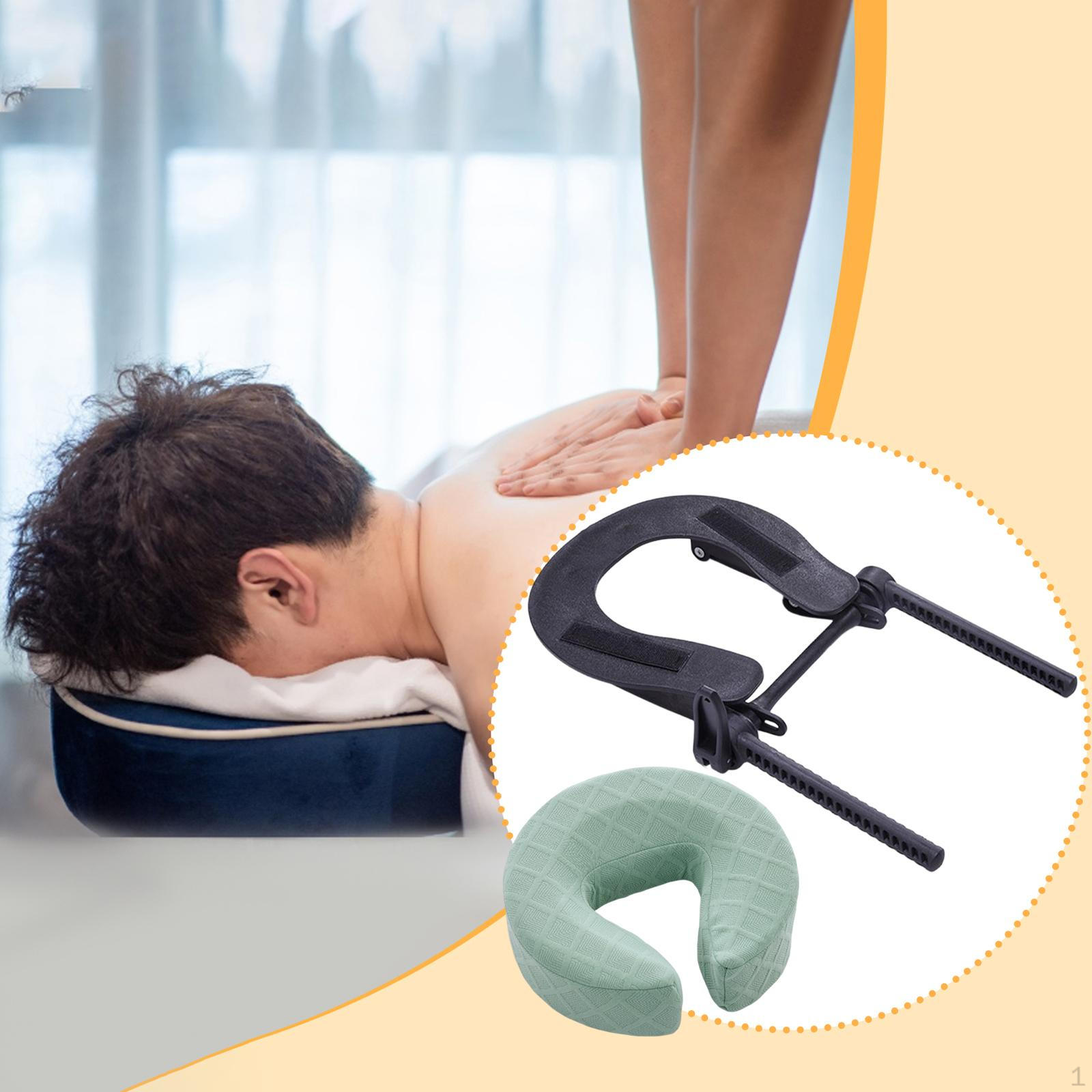 Massage Table Face Down Pillow Cradle Cushion Comfortable U Shaped Premium Support Green