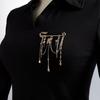 Elegant Pearl Chain Tassel Brooch Fashion Women Clothing Decor Accessories Jewelry Pin Pants Waist Adjust Pins Bag Pendant Gifts
