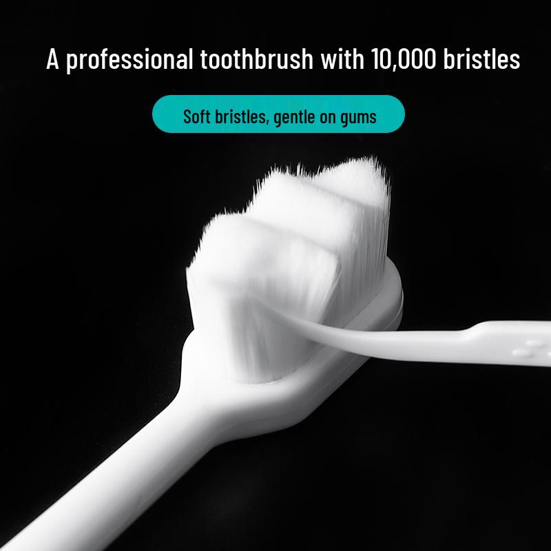 Ten Thousand Bristles Ultra-Soft Nano Toothbrush - Fine Bristles & Small Head Family Pack for Couples, Women, Men