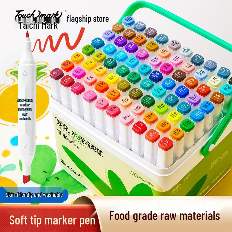 Touch Mark Food-Grade Washable Dual-Tip Marker Pens