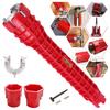 Flume Wrenches Kitchen Faucet Sink Plumbing Spanner Installer Toilet Bowl Basin Installation Metal Sleeve Key with Level