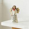 Resin Desktop Figurine Little Angel Girl/Sisterhood/Friendship Statue for Shelf Home Office Desk Car Decor