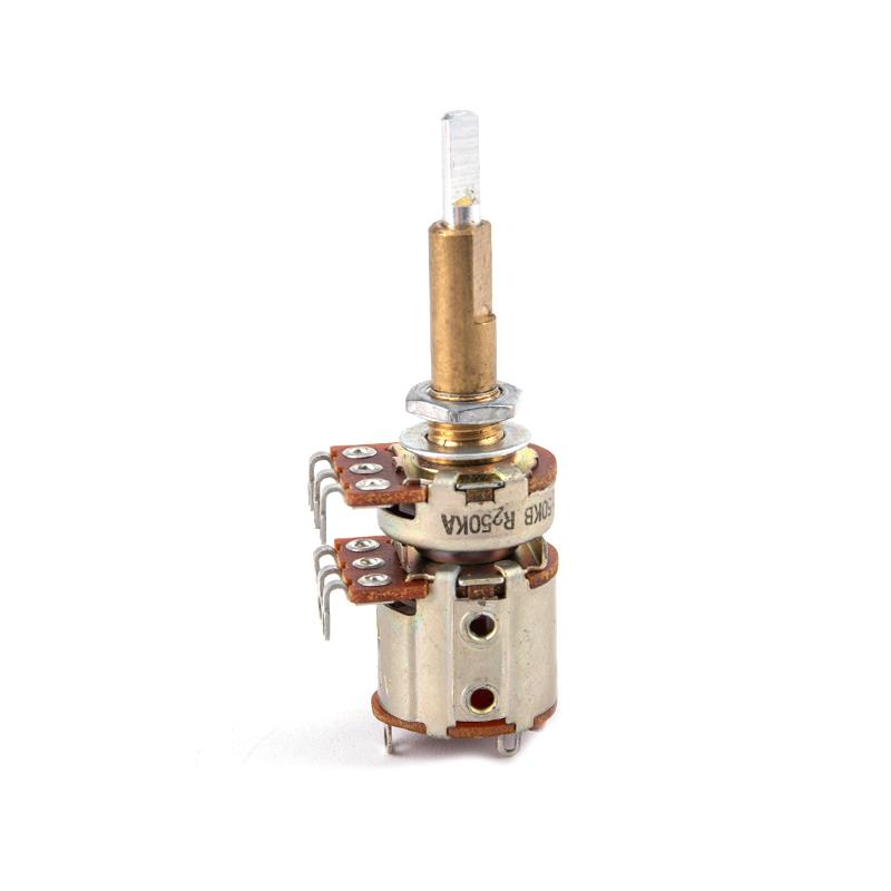 16Type Double Shaft Potentiometer With Switch A50K B50K Shaft Length 30Mm