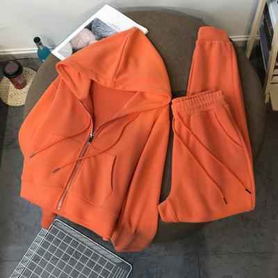 Women's Two Piece Tracksuit Long Sleeve Zip Up Hoodie