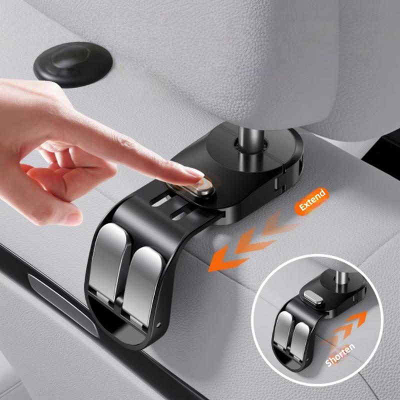 2Pcs Car Seat Back Hook Headrest Hidden Mount Auto Vehicle Back Seat Organizer Car Accessories Hanging Hooks Storage Hanger