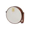 Burberry Cube - Half Cube Bag Exclusive Signature Zip Closure Canvas Leather Small Round Crossbody Bag Shoulder Bag Women's Light Brown