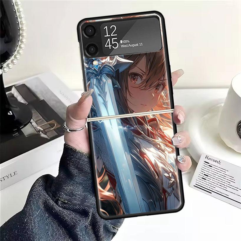 

Чехлы Sword Art Online Yuuki Asuna для Samsung Galaxy Z Flip 4 5 6 7 3 Z Flip7 Flip6 Flip4 Flip5 Flip3 5G Жесткие ударопрочные Fundas Samsung Z Flip 5