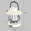 Camping  Night Lights USB C Rechargeable 3 Colors Stepless Dimming Night Light Outdoor Portable Emergency Retro LED Camping Lamp