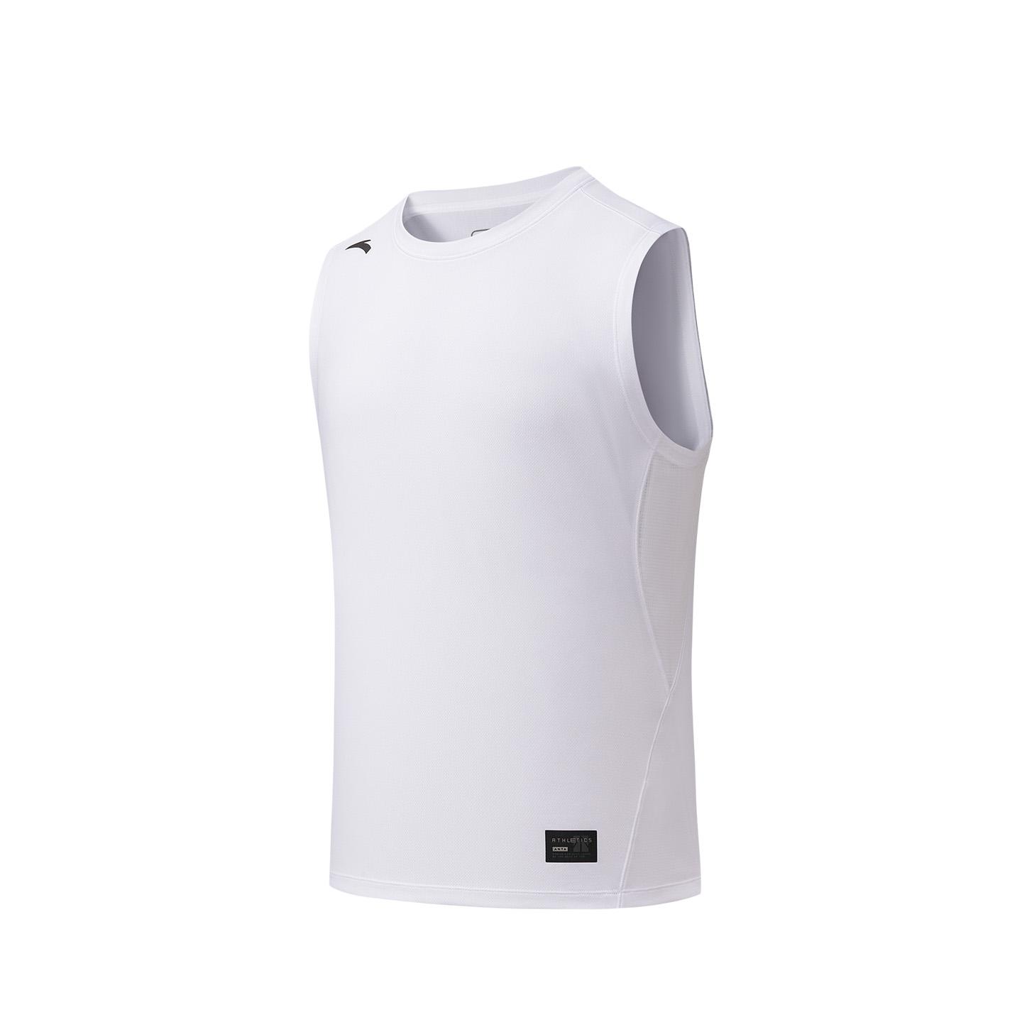 Anta Training Series Solid Color Round Neck Comfortable Breathable Versatile Casual Basketball Fitness Running Training Sports Knit Vest 952627111-1 S