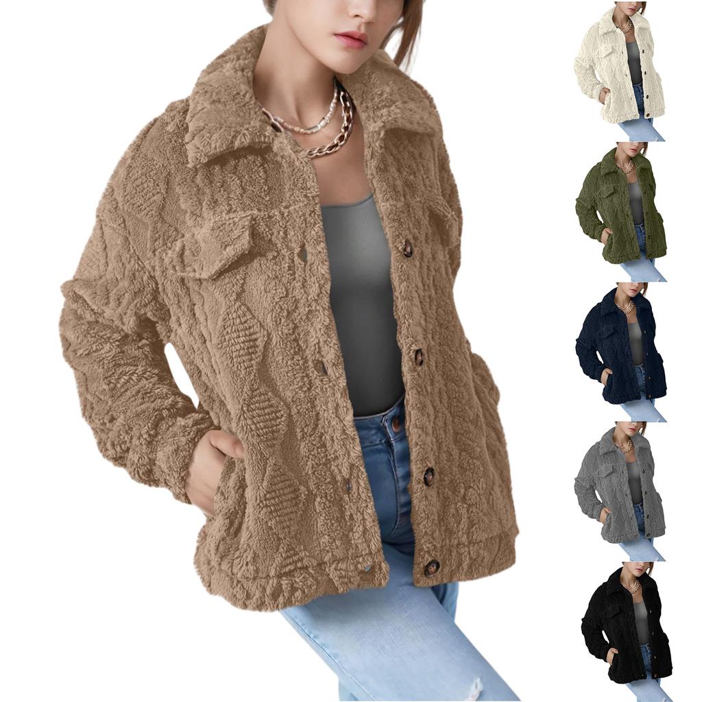 Women's Long-sleeved Hooded Winter Warm Plush Jacket
