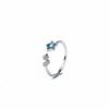 Latest Fine Attractive Fresh Blue Star Stelring Color Jewelry Personality Sweet Minimalist Minimalist Crystalline Opening Rings R129Fashion