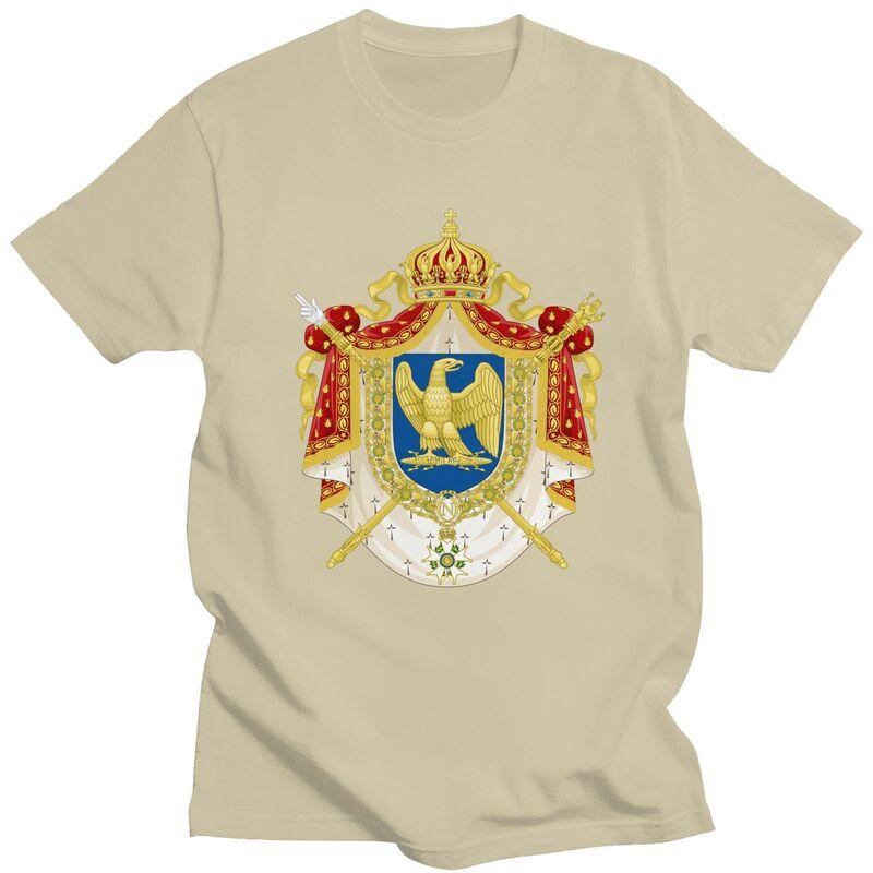 Custom Fashion Coat Of Arms Of French Empire T Shirt Men Tshirt Streetwear Tee Tops Pure Cotton Slim Fit Tshirt Gift