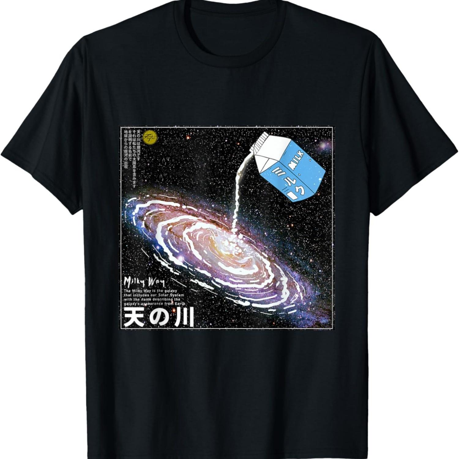 Milky Way Milk Carton in Japanese 90s milk carton aesthetic T-Shirt S