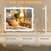 Vanity Mirror with Lights 23.6'' X 20'' Lighted Makeup Mirror Touch Screen with 3Color Lighting Dimmable for Vanity Desk Tablet