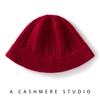Knitted cashmere hat women's autumn and winter thickened bucket hat bucket hat basin hat single cold hat wool hat