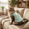 Breathable Mesh Dog Cool Dress Flying Sleeves Pet Floral Skirt Cooling Dog Vest  for Cats Puppy