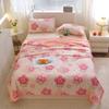 Floral Rainbow Pattern Quilt 100% Cotton Skin-friendly Comfortable Flowers Print Air Conditioning Quilt for Kids Teens Adults