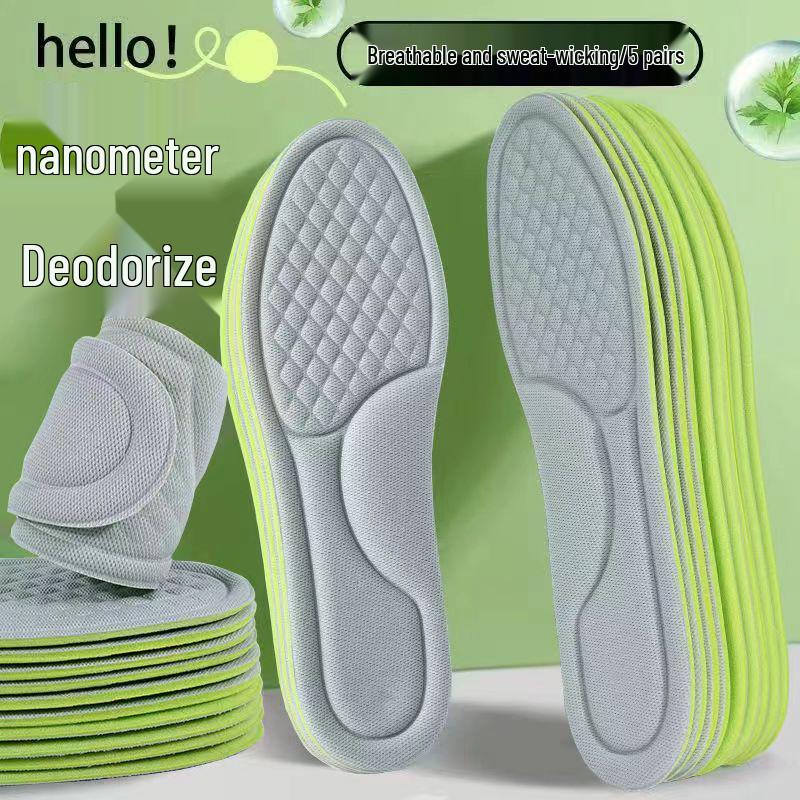 Semelles Désodorisantes d'Armoise: Anti-Pression, Absorption des Chocs, Respirant, Absorbant la Sueur, Prévient les Douleurs aux Pieds; Idéal pour la station debout prolongée, Hommes & Femmes.