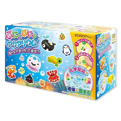 EDISON TOY Squishy Aquarium - Let's Make and Play with Sea Creatures - 12 Bottles, 11 Colors Set (KJT1205) - Toy for Ages 6 and Up