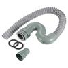 Uxcell P-trap Drain Pipe, Expandable Washbasin Tube, Flexible Drain Hose for Washbasins, Overflow-free, Gray, 1 Piece