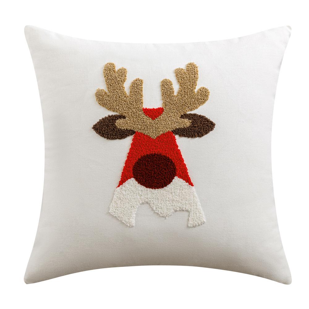 

Новая Рождественская наволочка Бархатная Вышитая Подушка с Рождественской елкой для дома Гостиная Диван Подушка Чехол на подушку 45 * 45Cm without core
