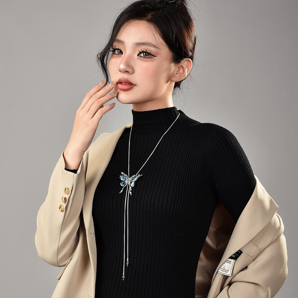 Interchangeable Butterfly High-end Pull-on Women's Fashion Clavicle Chain Fashion Pendant Necklace