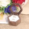 Wooden Jewelry Box Retro Lover Ring Display Box High-quality Ring Storage Box  Engagement