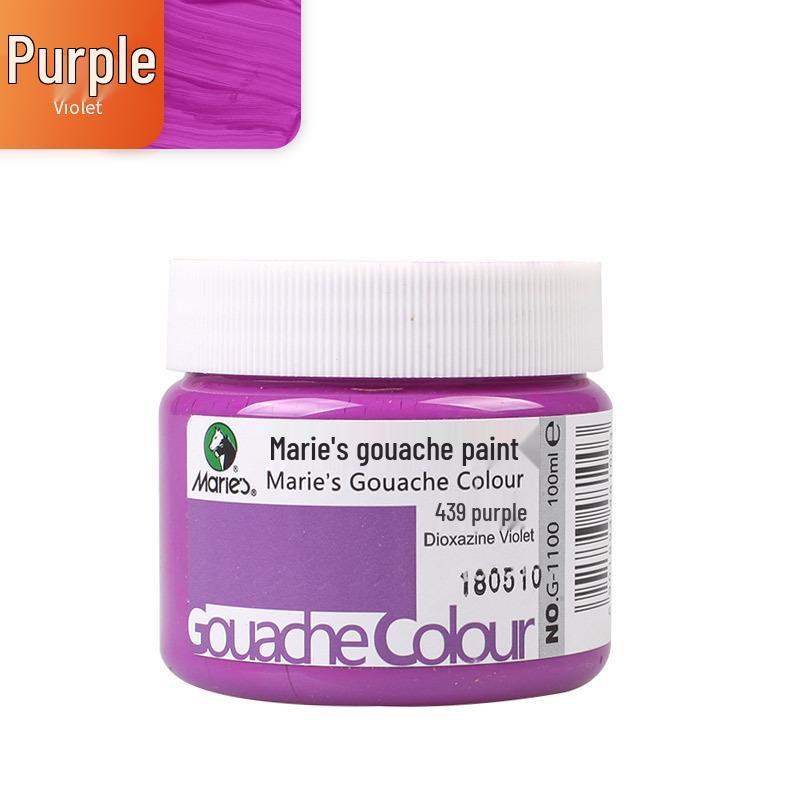Mali Afwasbare Gouache Verf 100ml - Handgeschilderde Kleuren voor Kinderen en Studenten