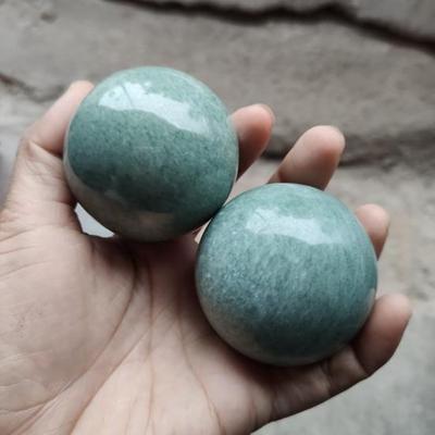 2Pcs/Pair Elderly Handball Health Balls Smooth Surface Relieve Stress Lushan Jade Fitness Ball for Finger