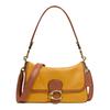 Shoulder Bag Tabby 26 Color Block Classic Buckle Closure Cow Leather Armpit Hand Crossbody Medium Size Women's Golden Phoenix Yellow and Brown