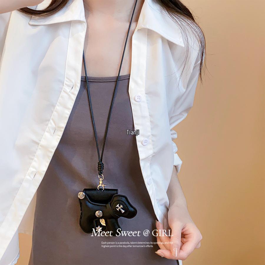 Leather Magnetic Sunglasses Holder Necklace: Stylish Accessory & Sweater Chain for Women