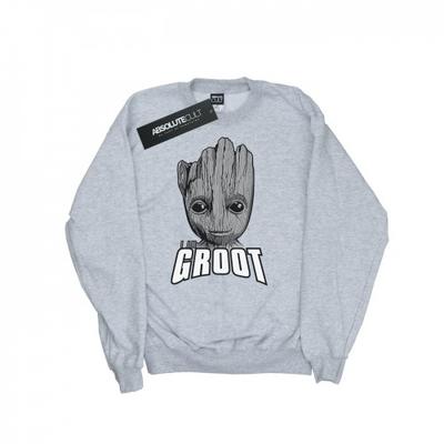 Girls Guardians Of The Galaxy Groot Face Sweatshirt
