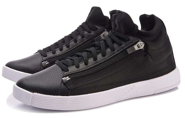 Women's Sneakers Li-Ning Li Ning Chillout Zip Lightweight Mid top Skateboard Shoes Women's Black White