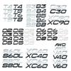 T4 T5 T6 T8 AWD Emblem Car Bumper Trunk Sticker For Volvo D2 D3 D4 D5 D6 D7 D8 V40 V60 XC40 XC60 XC90 C30 S60L S80L Accessories