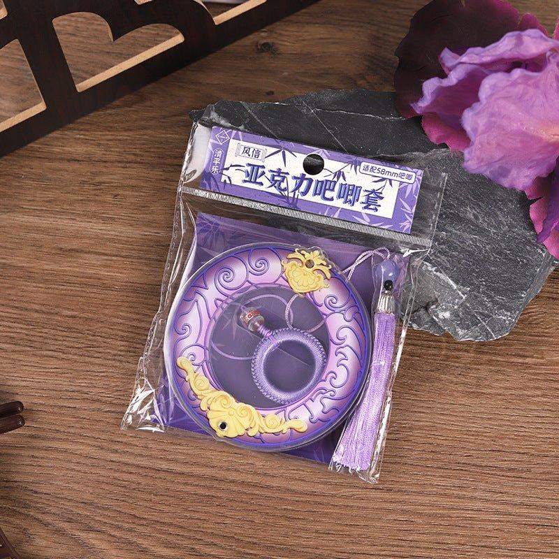 Anime Badge Display | Ancient Style Series Acrylic Badge Case 58mm Badge фиолетовый